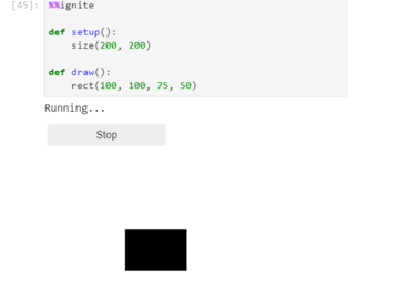 Drawing a square in jupyter using spark