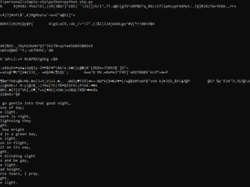 python otp output text