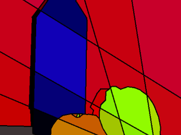 Simulation of a cubist style painting