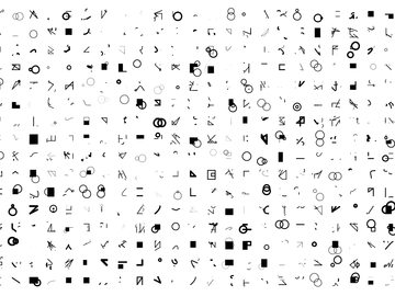 A selection of generative created glyphs