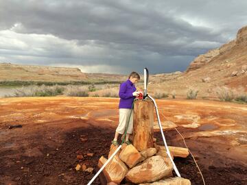 Cold water geyser monitoring