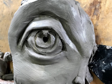 Practicing how to render eyes in clay