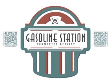 Gasoline Station Logo and QR code