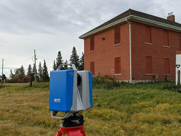 Z+F 5016 Set Up to Scan the Outside of the Poundmaker's Lodge Carriage House