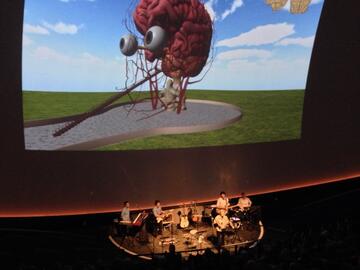 Giant Walkthrough Brain Performance at Spark Science Centre