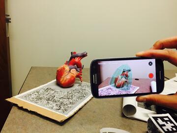 Augmented Reality with a Heart Model