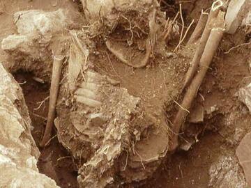 Burial on staircase Burial on staircase