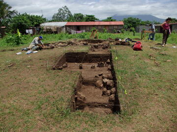 Trench on north side of mound