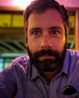 A photo of Matt, thinking deeply for once in his life. 