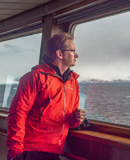 Dr. Else on Bridge of the CCGS Amundsen