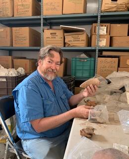 Piling potsherds in the Cholula lab